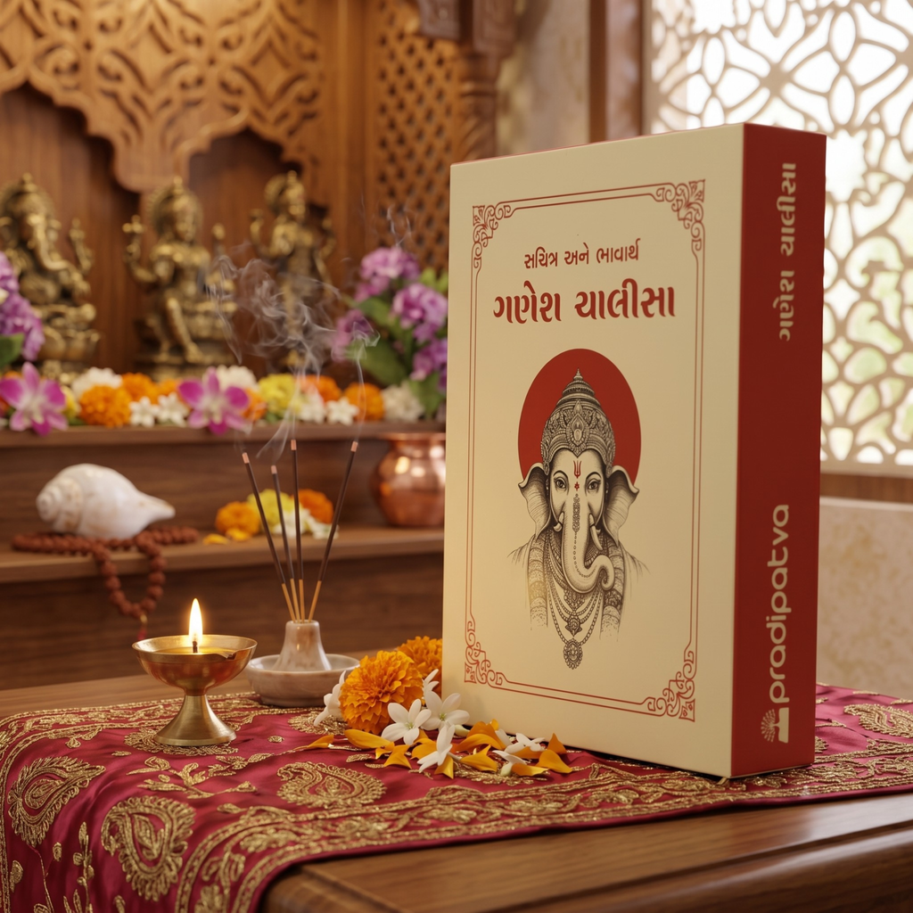 Gujarati Ganesh Chalisa included in the Hanuman and Ganesh devotional combo
